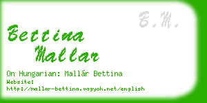 bettina mallar business card